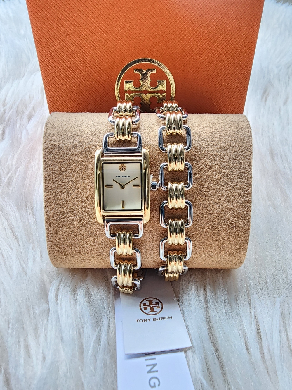Tory Burch Two-Tone Gold Bracelet Watch - Gold Original Brand New No Negotiable!